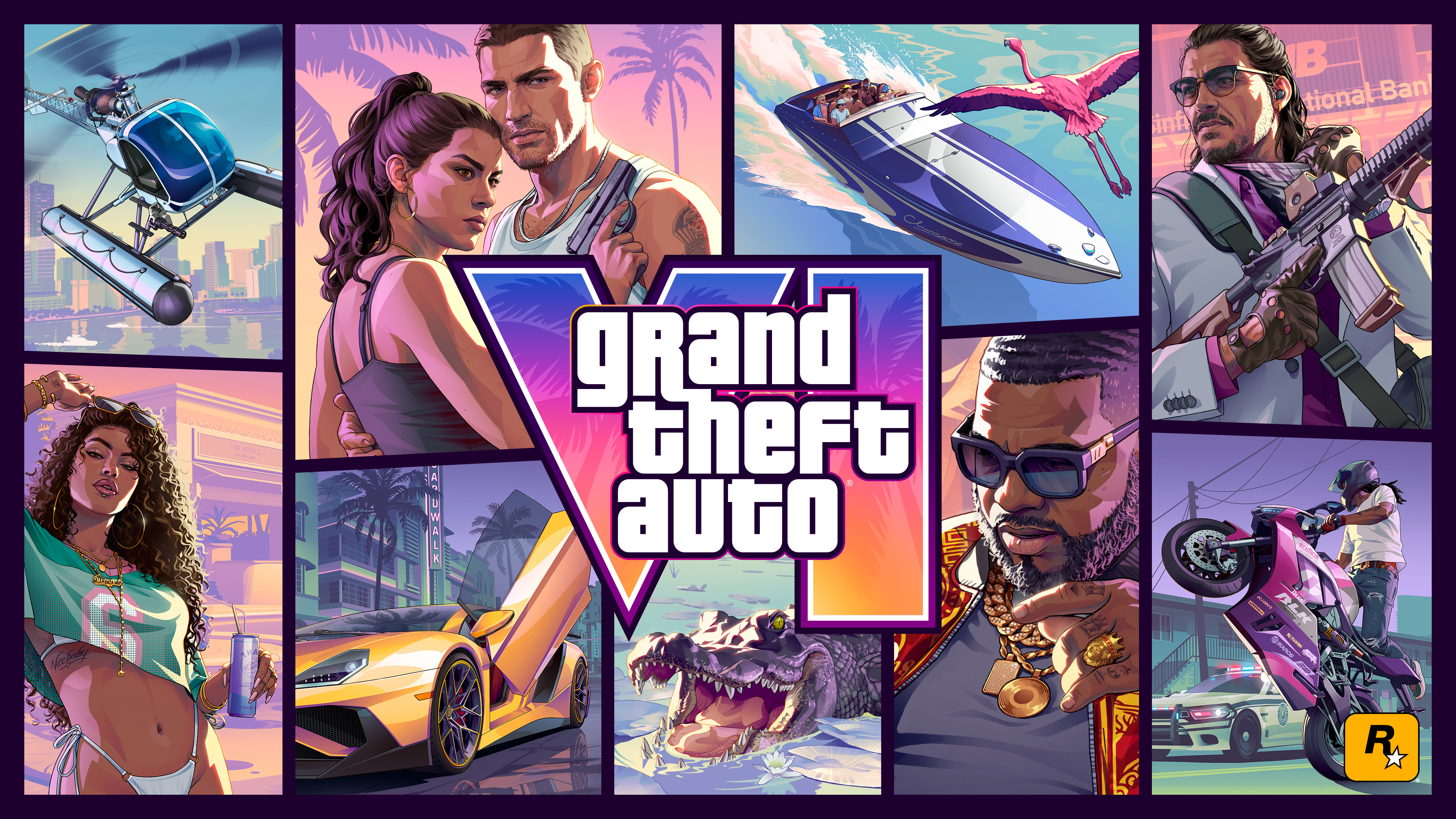 Official Grand Theft Auto 6 Cover Art via Rockstar Games